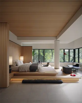 Modern Tatami Bedroom 3d model