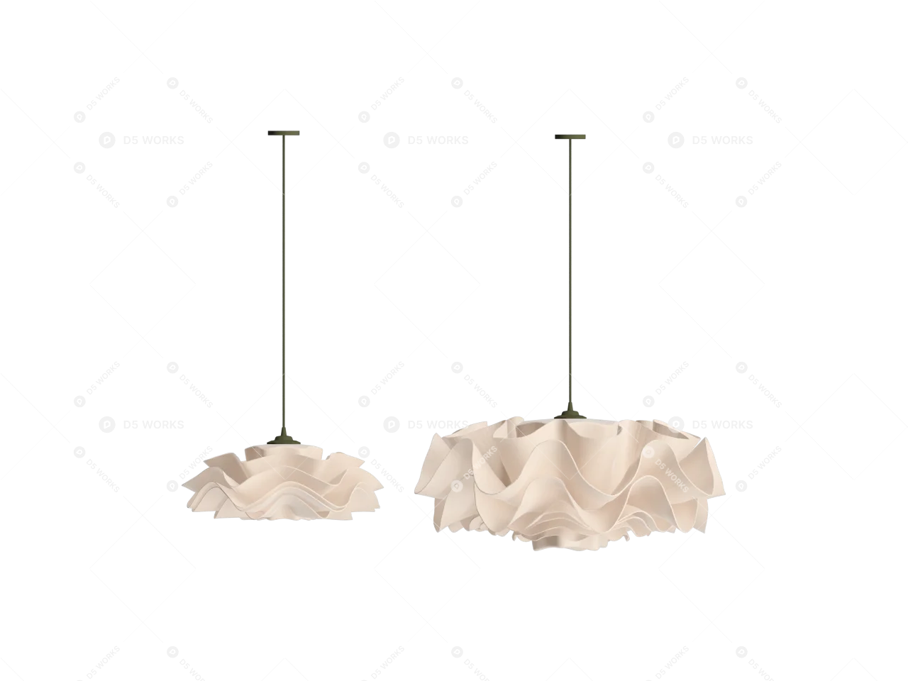 Contemporary Pendant Light 3d model thumbnail 2