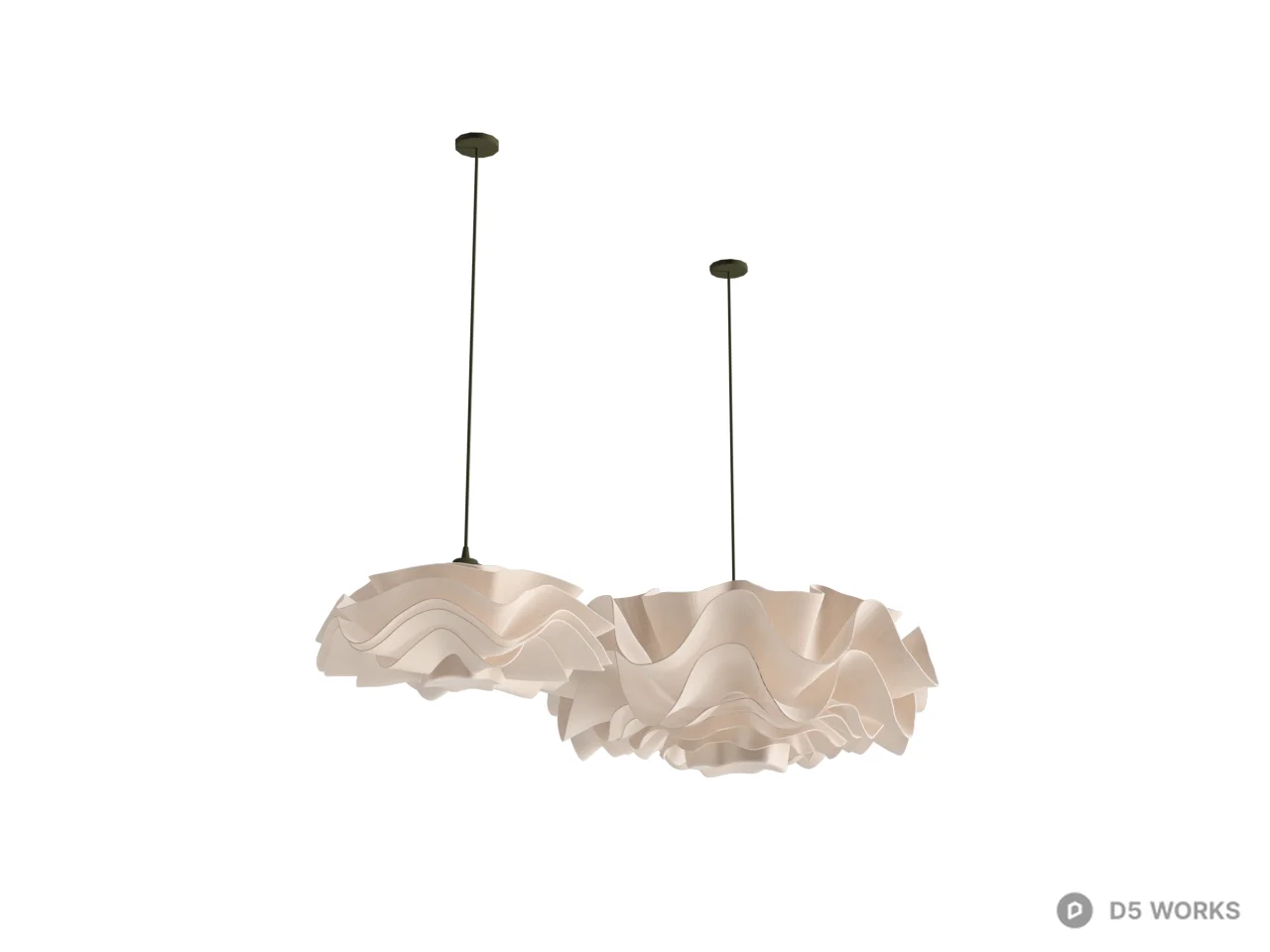 Wrinkled Fabric Chandelier 3d model - Image 1
